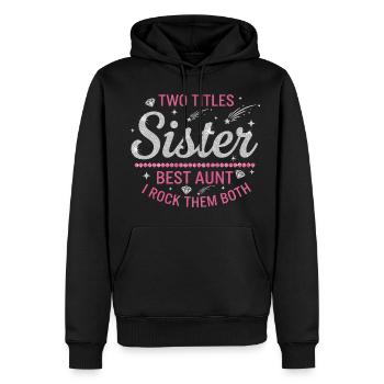 Sœur Meilleure Tante Rock - Sweat à capuche Premium bio Homme - noir - Devant - Nico (187cm)