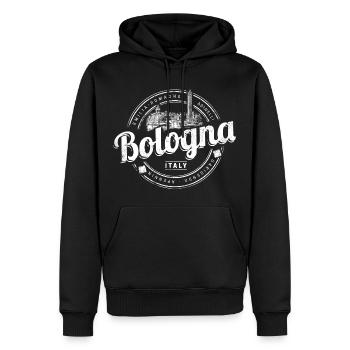Bologna Emilia-Romagna mit Pasta Italien Souvenir - Männer Premium Bio Hoodie - Schwarz - Vorne - Nico (187cm)