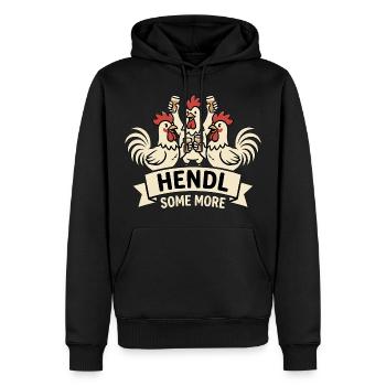 We Can Hendl This Beer Chicken Party - Men’s Premium Organic Hoodie - black - Front - Nico (187cm)
