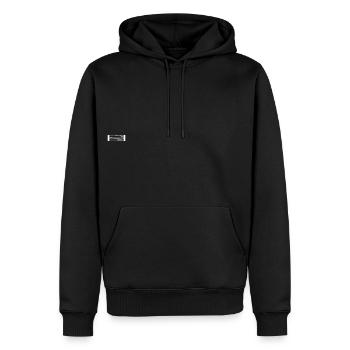 Kent - Männer Premium Bio Hoodie - Schwarz - Vorne - Nico (187cm)