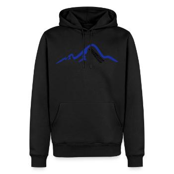 Berge und Ski - Männer Premium Bio Hoodie - Schwarz - Vorne - Nico (187cm)