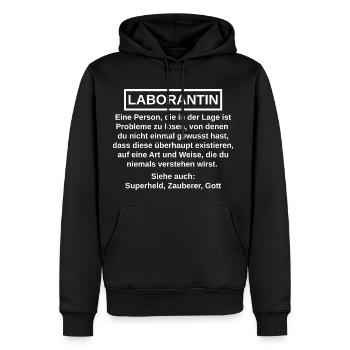 Laborantin lustige Sprüche Geschenk - Männer Premium Bio Hoodie - Schwarz - Vorne - Nico (187cm)