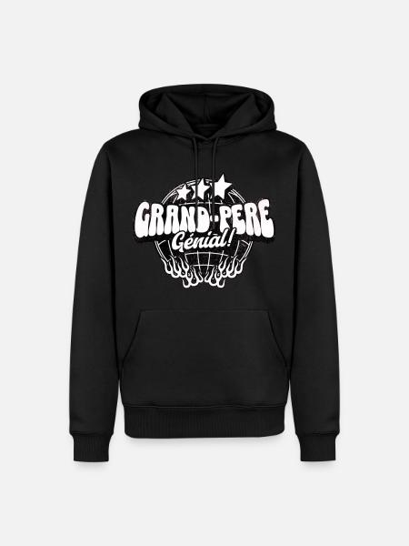 Grand-père génial ! - Sweat à capuche Premium bio Homme - noir