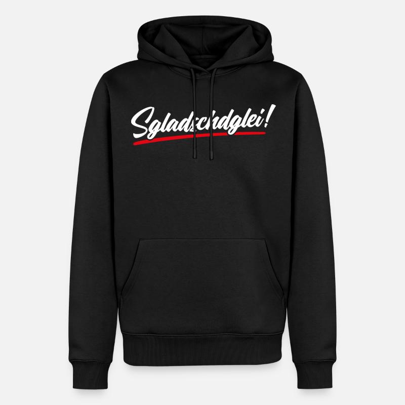 SGLADSCHDGLEI | SÄCHSISCH DIALEKT - Männer Premium Bio Hoodie - Schwarz