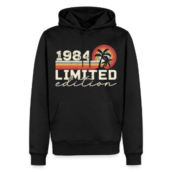 Vintage 1984 Cadeau Anniversaire 1984 Retro 1984 - Sweat à capuche Premium bio Homme - noir - Devant - Nico (187cm)