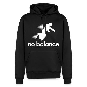 No Balance - Men’s Premium Organic Hoodie - black - Front - Nico (187cm)