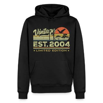 Vintage 2004 Fantastisch seit 2004 Geschenk 2004 Retro - Männer Premium Bio Hoodie - Schwarz - Vorne - Nico (187cm)