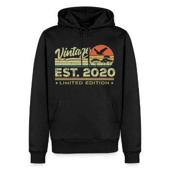 Vintage 2020 Fantastisch seit 2020 Geschenk 2020 Retro - Männer Premium Bio Hoodie - Schwarz - Vorne - Nico (187cm)