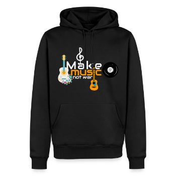 Music - Sweat à capuche Premium bio Homme - noir - Devant - Nico (187cm)