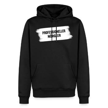 professioneller Nörgler - Männer Premium Bio Hoodie - Schwarz - Vorne - Nico (187cm)