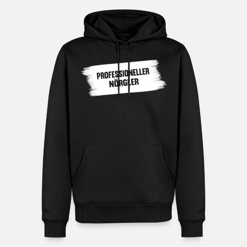professioneller Nörgler - Männer Premium Bio Hoodie - Schwarz