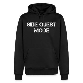 Side Quest Mode - Männer Premium Bio Hoodie - Schwarz - Vorne - Nico (187cm)