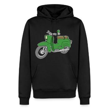 Scooter Simson Schwalbe - Sweat à capuche Premium bio Homme - noir - Devant - Nico (187cm)