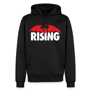 Devils Rising - Men’s Premium Organic Hoodie - black - Front - Nico (187cm)