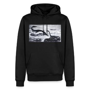 Mer du Jurassique - Sweat à capuche Premium bio Homme - noir - Devant - Nico (187cm)