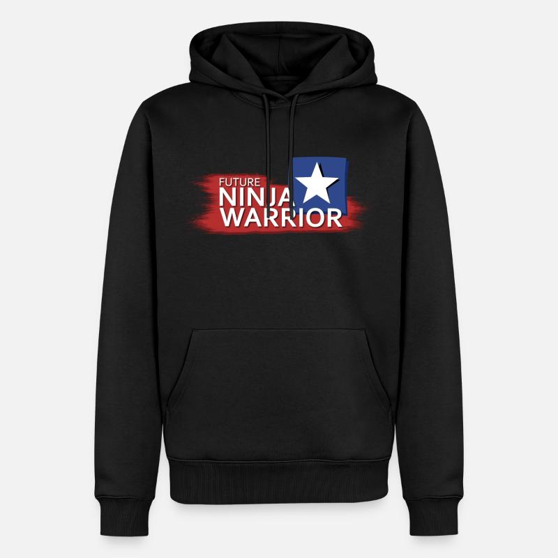 Future Ninja Warrior - Männer Premium Bio Hoodie - Schwarz