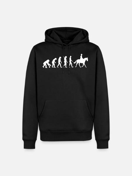 Evolution équitation équestre w - Sweat à capuche Premium bio Homme - noir