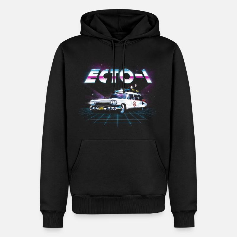S.O.S. Fantômes ECTO-1 Neon - Sweat à capuche Premium bio Homme - noir