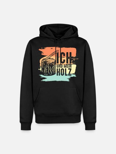 Tischler Retro - Männer Premium Bio Hoodie - Schwarz