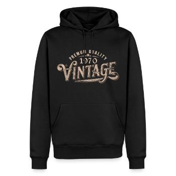 1970er Jahre Vintage 1970er Retro 1970er Jahre Geburtstagsgeschenk - Männer Premium Bio Hoodie - Schwarz - Vorne - Nico (187cm)