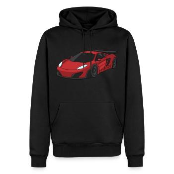 Sportwagen rennen - Männer Premium Bio Hoodie - Schwarz - Vorne - Nico (187cm)