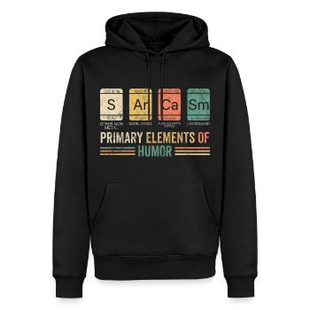 Humour Noir Scientifique Cadeau Chemistre Sarcasme - Sweat à capuche Premium bio Homme - noir - Devant - Nico (187cm)
