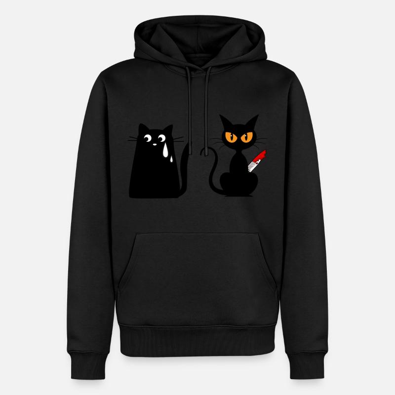 Die gemeine Katze - Männer Premium Bio Hoodie - undefined