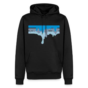 100% Graffiti Color DRIPS - Men’s Premium Organic Hoodie - black - Front - Nico (187cm)