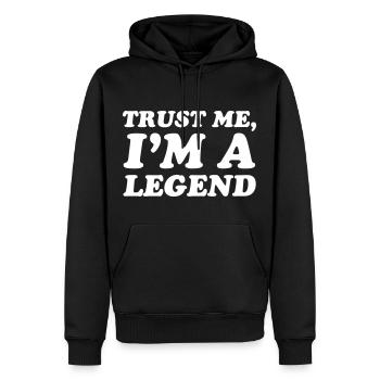 Legend - Men’s Premium Organic Hoodie - black - Front - Nico (187cm)