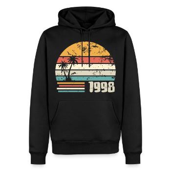1998 Geburtstagsgeschenk - Made in 1998 Retro 1998 - Männer Premium Bio Hoodie - Schwarz - Vorne - Nico (187cm)