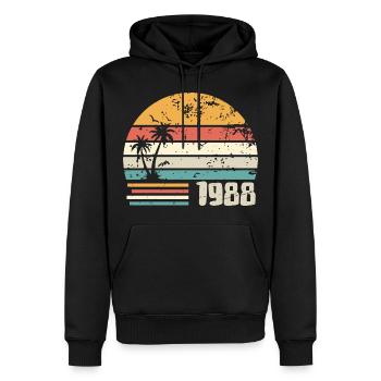 1988 Geburtstagsgeschenk - Made in 1988 Retro 1988 - Männer Premium Bio Hoodie - Schwarz - Vorne - Nico (187cm)