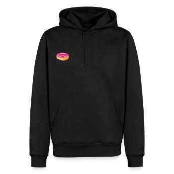 Donuts - Sweat à capuche Premium bio Homme - noir - Devant - Nico (187cm)
