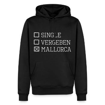 Mallorca Single Urlaub Partyurlaub - Männer Premium Bio Hoodie - Schwarz - Vorne - Nico (187cm)