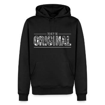Original 1979 Retro 1979 Jubiläumsgeschenk - Männer Premium Bio Hoodie - Schwarz - Vorne - Nico (187cm)
