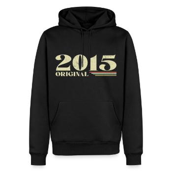 Original 2015 Vintage 2015 Retro Anniversary 2015 - Men’s Premium Organic Hoodie - black - Front - Nico (187cm)