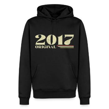Original 2017 Vintage 2017 anniversaire 2017 rétro - Sweat à capuche Premium bio Homme - noir - Devant - Nico (187cm)