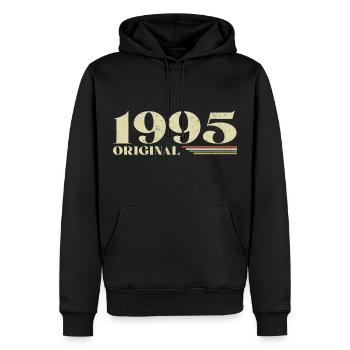 Original 1995 Vintage 1995 anniversaire 1995 rétro - Sweat à capuche Premium bio Homme - noir - Devant - Nico (187cm)