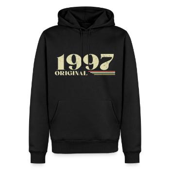 Original 1997 Vintage 1997 anniversaire 1997 rétro - Sweat à capuche Premium bio Homme - noir - Devant - Nico (187cm)