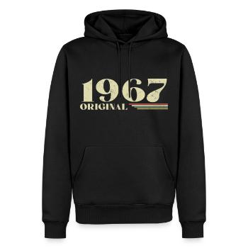 Original 1967 Vintage 1967 anniversaire 1967 rétro - Sweat à capuche Premium bio Homme - noir - Devant - Nico (187cm)