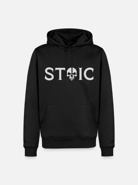 STOIC - Sweat à capuche Premium bio Homme - noir