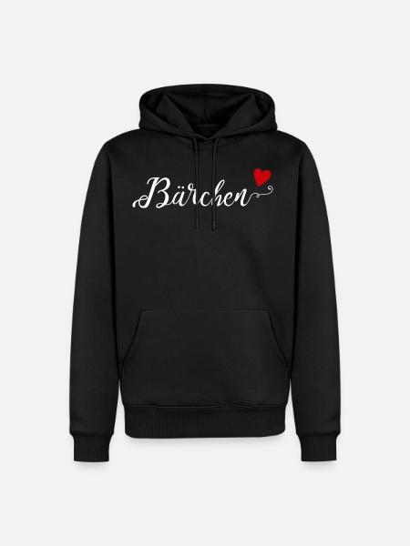 Bärchen Bär Bärli Valentinstag Geschenk Baby - Männer Premium Bio Hoodie - Schwarz