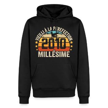 Vintage 2010 Retro Geburtstagsgeschenk 2010 - Männer Premium Bio Hoodie - Schwarz - Vorne - Nico (187cm)