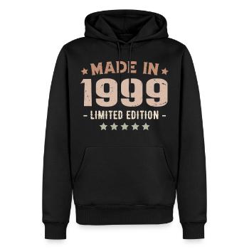 Made In 1999 Cadeau Anniversaire 1999 Vintage 1999 - Sweat à capuche Premium bio Homme - noir - Devant - Nico (187cm)