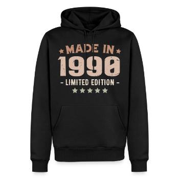 Hergestellt in den 1990er Jahren Vintage Geschenk zum Jubiläum der 1990er Jahre - Männer Premium Bio Hoodie - Schwarz - Vorne - Nico (187cm)