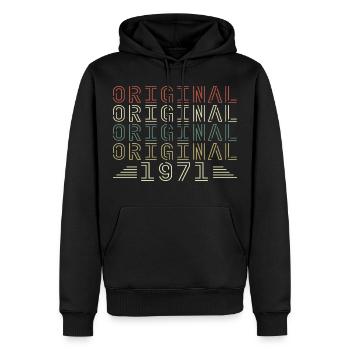 Original 1971 Vintage Retro Geburtstagsgeschenk - Männer Premium Bio Hoodie - Schwarz - Vorne - Nico (187cm)