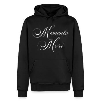 Memento Mori - Sweat à capuche Premium bio Homme - noir - Devant - Nico (187cm)