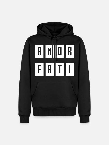 Amor Fati - Sweat à capuche Premium bio Homme - noir
