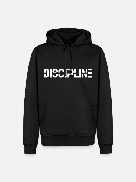 discipline - Sweat à capuche Premium bio Homme - noir