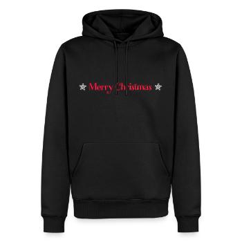 Merry Christmas - Men’s Premium Organic Hoodie - black - Front - Nico (187cm)
