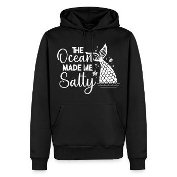 The Ocean Made Me Salty - Männer Premium Bio Hoodie - Schwarz - Vorne - Nico (187cm)
